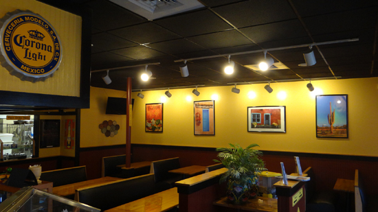 A pleasant experience at the No Name Tortilla Grill begins with a clean dining area and plenty of ambience.